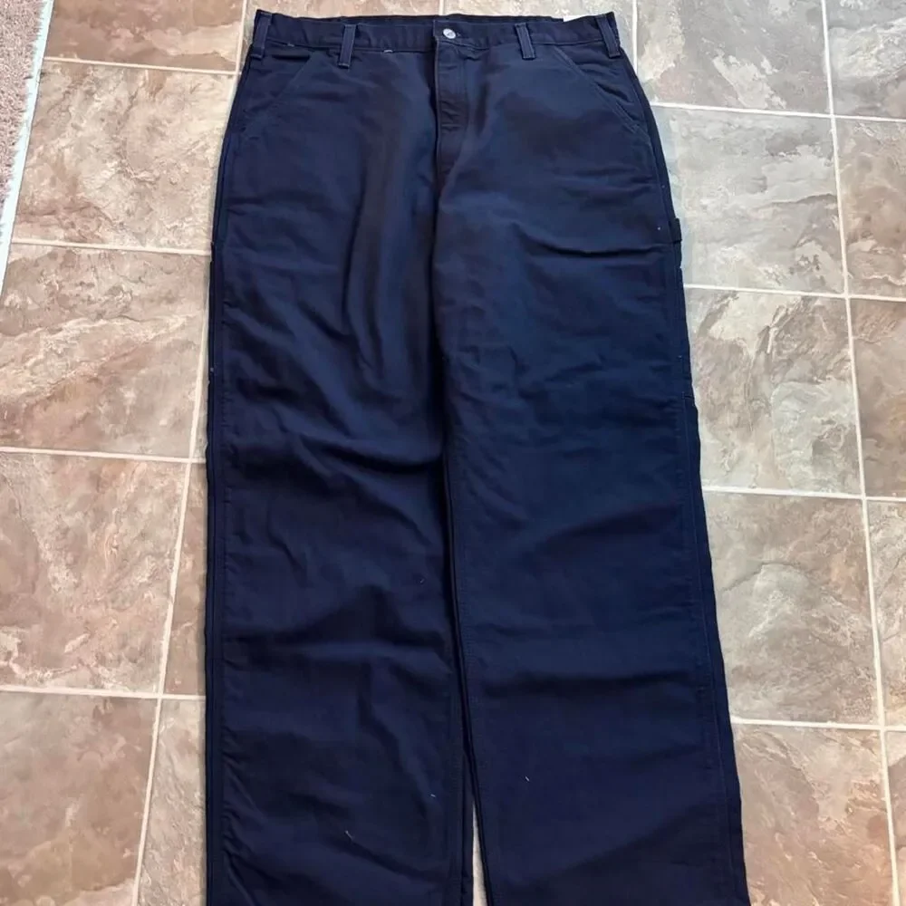 Vintage 00s Y2K flannel lined Carhartt Pants, Size 36 x 32, Brand New With Tags